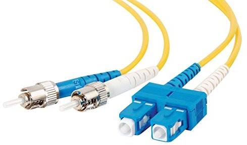 C2G 2 m SC-ST 9/125 OS1 Duplex Single Mode włókien PCW kabli światłowodowych, żółty 20 m 85584