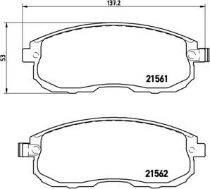 BREMBO Zestaw klocków hamulcowych, hamulce tarczowe P 56 065