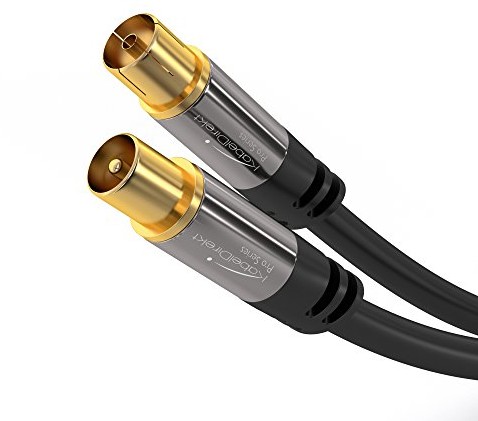 KabelDirekt PRO Series kabel antenowy, długość: 1 m, 75 Ohm, HDTV, wtyk i złącze typu Coax 178