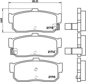 BREMBO Zestaw klocków hamulcowych, hamulce tarczowe P 56 029