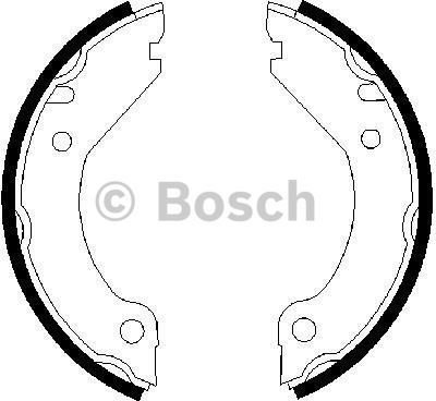 BOSCH Zesatw szczęk hamulcowych, hamulec postojowy 0 986 487 215