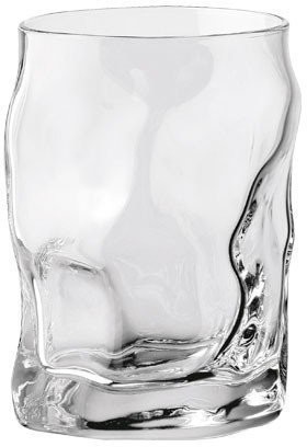 Bormioli Rocco Sorgente 39676i1 szklanka do whisky, 6 sztuk w zestawie, wygląd potłuczonej szklanki, pojemność 300 ml, bez podziałki 39676i1