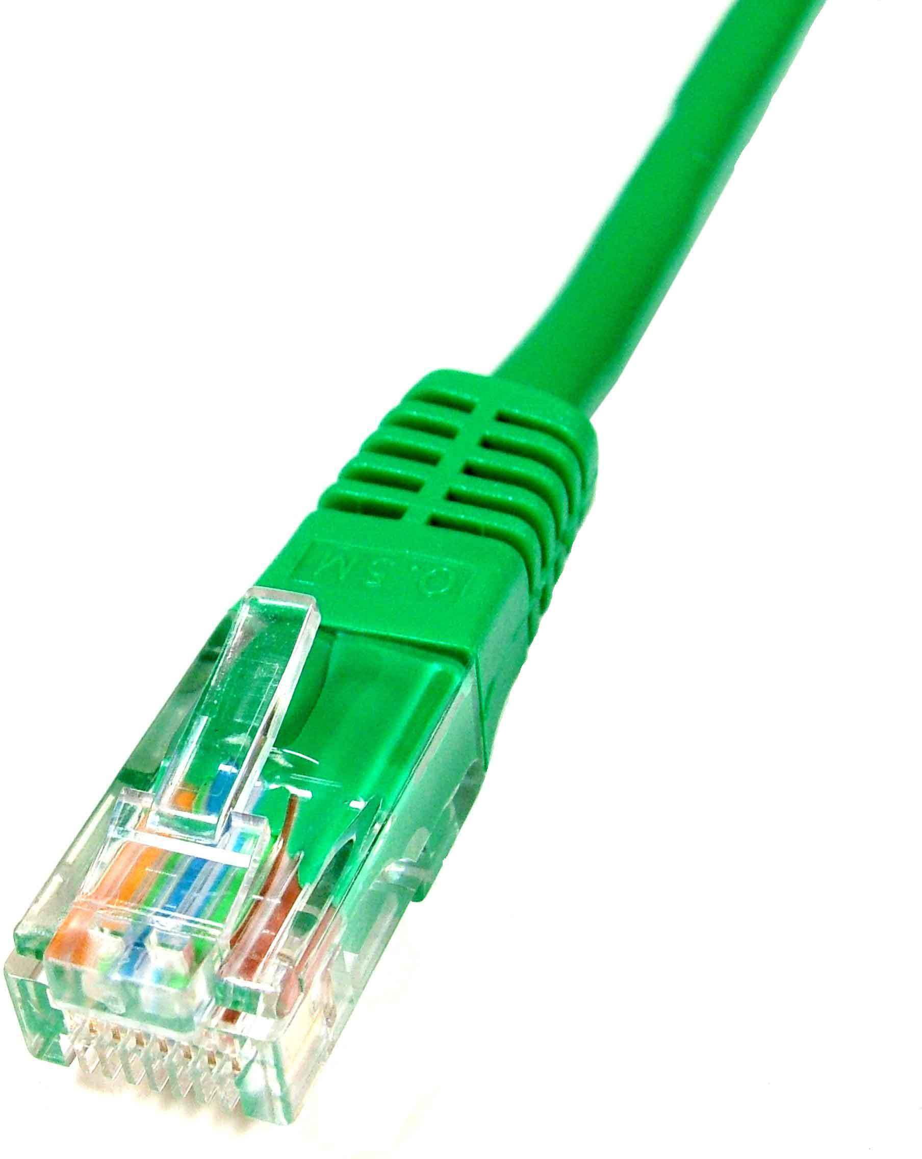 Netrack patchcord RJ45 (osłonka zalewana, kat. 5e UTP, 7.5m, zielony) BZPAT7UG