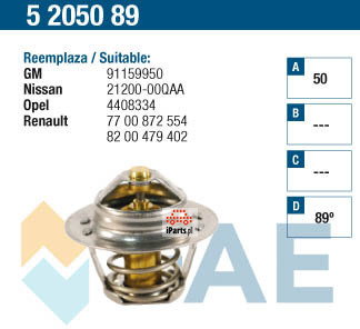 FAE Termostat układu chłodzenia 5205089