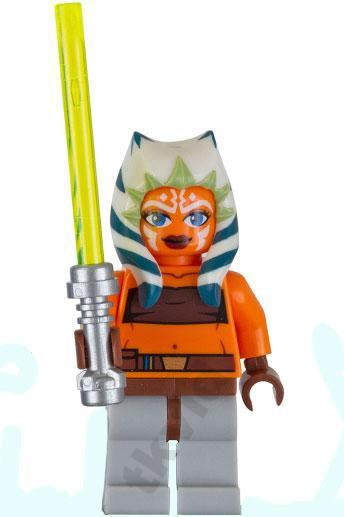Lego STAR WARS AHSOKA 2010 + LIGHTSABER METALIC