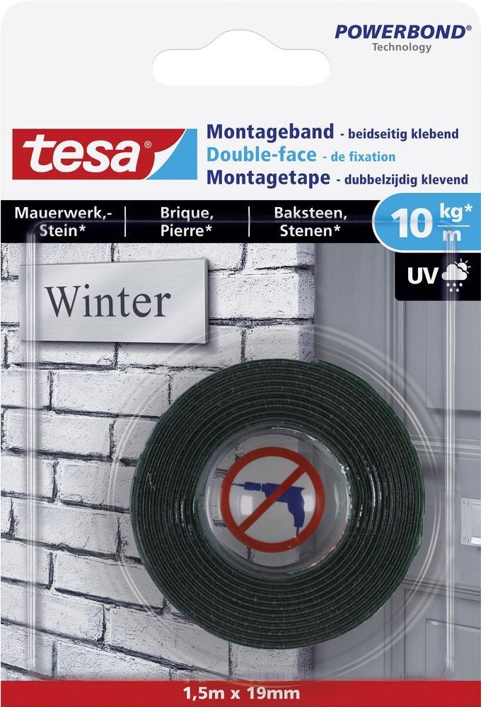 TESA Taśma montażowa POWERBOND DxS) 1500 mm x 19 mm 77748-00000-00 1 Rolka(ek)