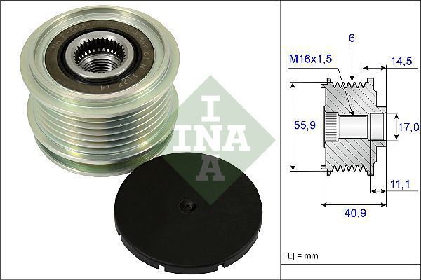 INA Alternator - sprzęgło jednokierunkowe 535 0012 10