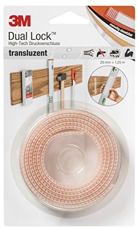 3M Dual Lock High-Tech SJ356025 taśma mocująca, 25 mm x 1,25 m, przezroczysta 3560KURZ