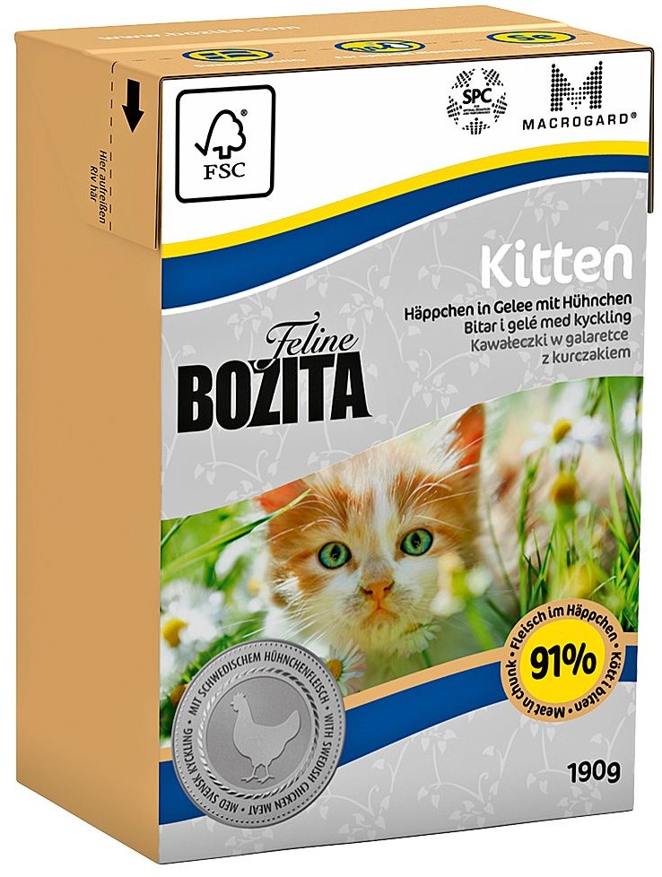 Bozita Feline w galarecie, 6 x 190 g - Hair & Skin - Sensitive