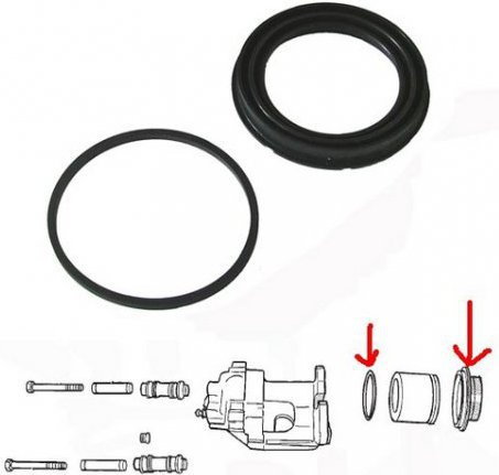 CARLSON Zestaw naprawczy zacisku przedniego Dodge Caravan 16" 2001-2007