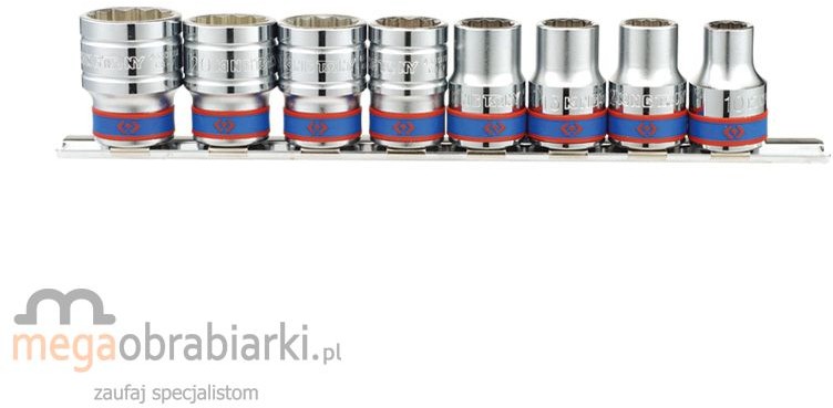 KING TONY zestaw nasadek 1/2 cala na szynie 4010MR