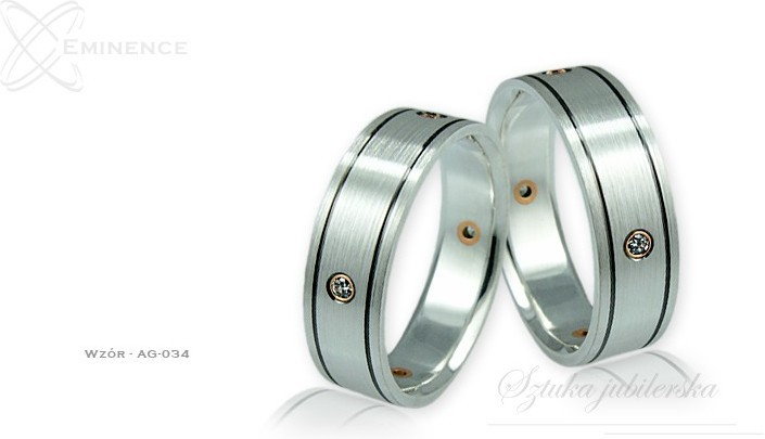 Eminence Obrączki srebrne - wzór Ag-034