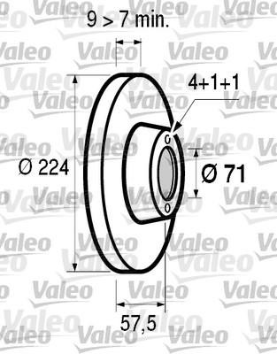 VALEO tarcza hamulcowa x2 tyl 186586  186586
