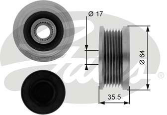 GATES Alternator - sprzęgło jednokierunkowe OAP7073