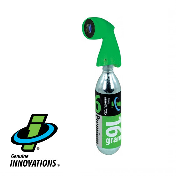 Genuine Innovations Pompka do roweru CO2 Microflate Nano Green + Nabój 16 g