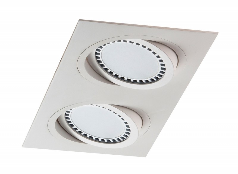 Light&More LM 621/2 OPRAWA HALOGENOWA LED WPUSZCZANA OCZKO REGULOWANA BIAŁY ES111 QR111 AR111 GU10 G53