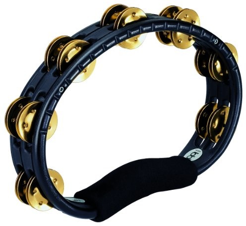 Meinl Percussion meinl Percussion tmt1b-BK Tambourine (plastik ABS) z mosiądzu obejmy (2-rzędowa)  model ręki, czarna TMT1BBK