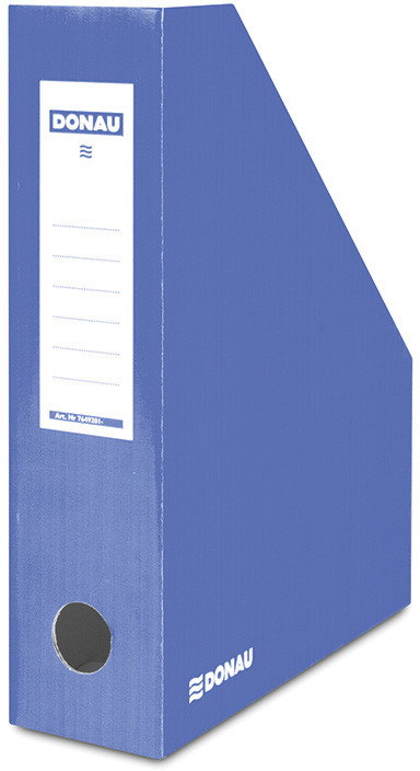 Donau Pojemnik na dokumenty , karton, A4/80mm, lakierowany, niebieski 7649201-10F