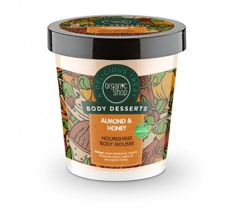 Organic Shop Body Desserts Almond & Honey Nourishing Mousse Odżywczy mus do ciała o zapachu migdałów i miodu 450ml