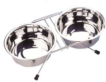 Nobby 72824 Napfständer Chrom Inklusiv 2 Näpfen