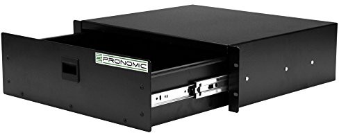 Pronomic RD-103 szuflada rack, 3 HE, snaplock, blacha stalowa do półek 48,26 cm (19), kolor: czarny RD-103
