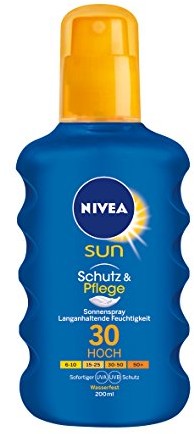 Nivea Sun przeciwsłoneczne wspierające przejawianie Spray LSF 30, 1er Pack (1 X 200 ML) 85402
