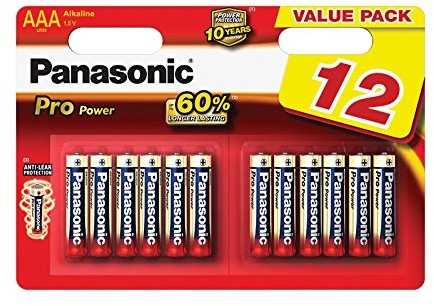 Panasonic LR6PPG/baterii alkalicznych 12BW Pro Power (Mignon AA, LR6, opakowanie  szt.) AAA 3415