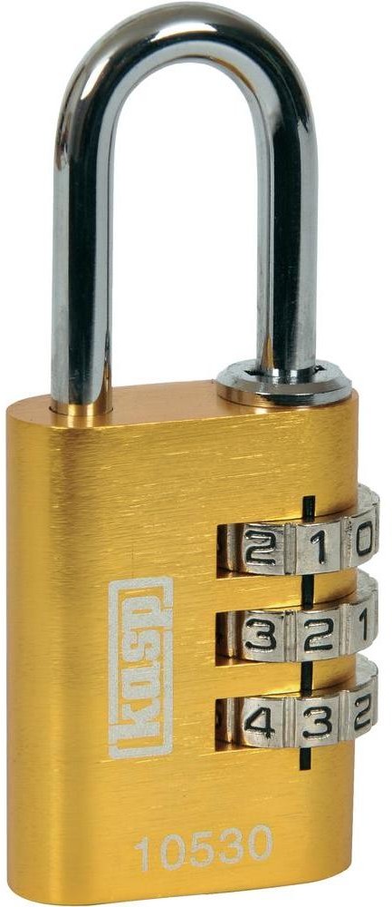 Kasp Kłódka K10530YELD z kłódką z szyfrem 30 mm Żółty
