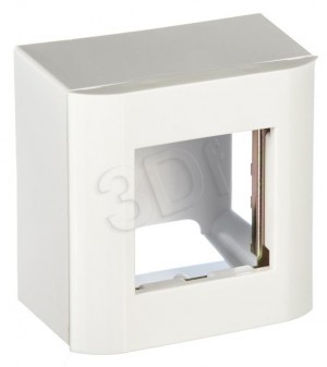 A-LAN ALANTEC Puszka natynkowa + support + ramka 45x45 (komplet 1M), kolor biały