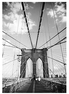Nice wall Brooklyn Bridge - New York - reprodukcja RS0095