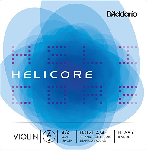 D'Addario h312t 4/4H Helicore Titanium obsługują Wound skrzypcach A gitary (4/4, rozmiar Heavy Tension) H312T 4/4H