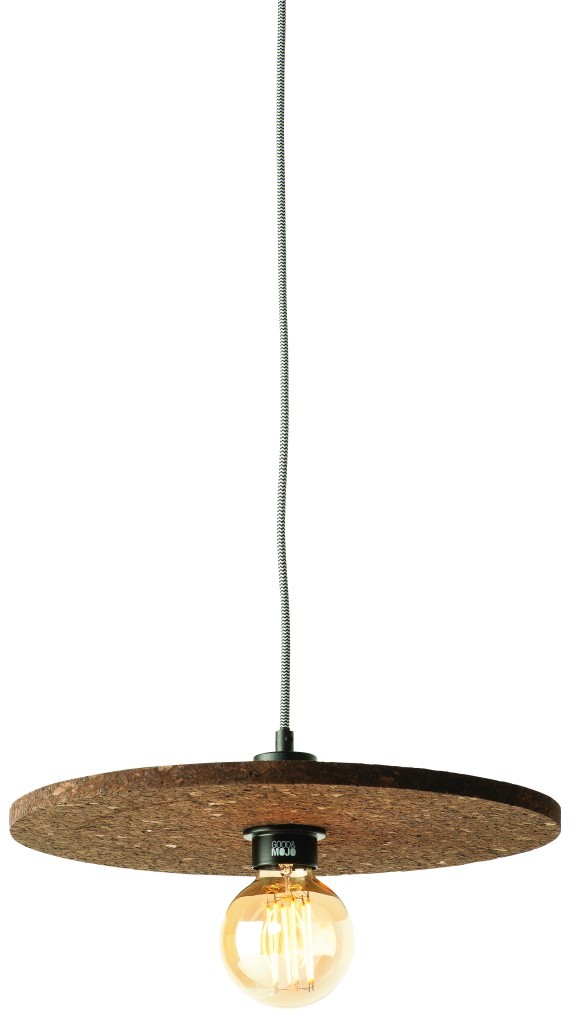 Its About RoMi Lampa wisząca korkowa Algarve 40x1,5cm, ciemny brąz ALGARVE/H40/DB