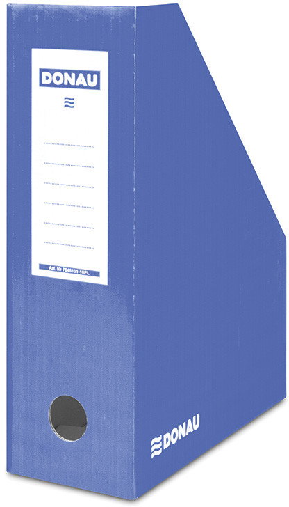 Donau Pojemnik na dokumenty , karton, A4/100mm, lakierowany, niebieski 7648101-10