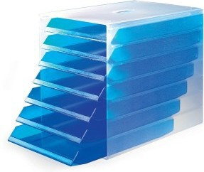 Durable Pojemnik z 7 szufladami A4 IDEALBOX niebieski