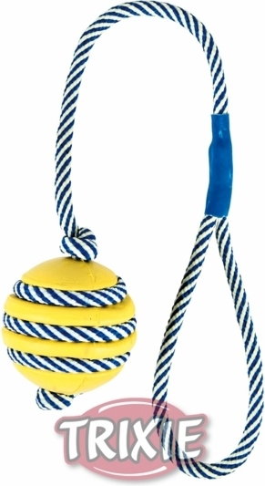 Trixie PIŁKA ZE SZNURKIEM FOSFORYZUJĄCYM 5CM TX-34961