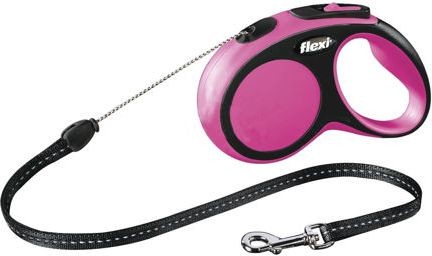 Flexi New Comfort Smycz automatyczna S linka 5m Różowa FL-8810