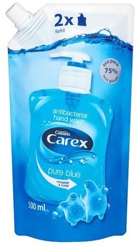 Cussons Mydło w płynie Carex Pure Blue antybakteryjne zapas 500 ml
