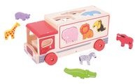 Bigjigs Toys Ciężarówka z Sorterem Safari Ltd