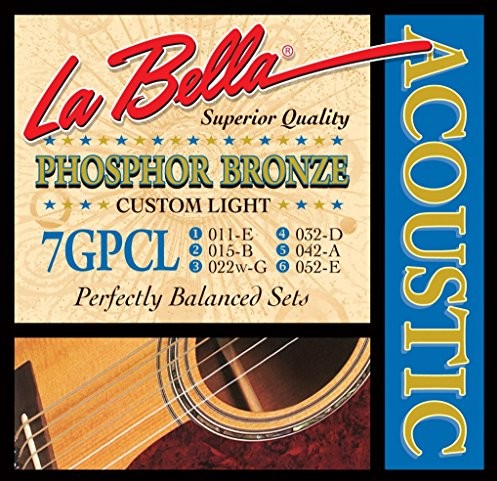 La Bella labella 7 GPM gitara naciągi gitara elektryczna, rozmiar średni 7GPCL