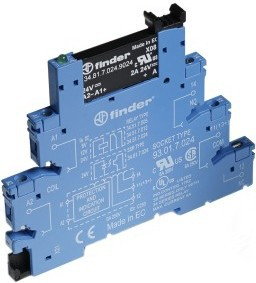 Finder Przekaźnikowy moduł sprzęgający 6,2mm, SSR wyj. 2A / 24VDC zasil. 24VDC 3