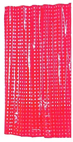 MSV 141043 do zasłony prysznicowej PVC + tworzywo sztuczne polipropylenu Czerwony 12 ring inclus180 X 200 x 0,1 cm (928/141043)