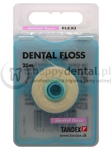 Tandex Dental Floss 25m - woskowana, miętowa nić dentystyczna