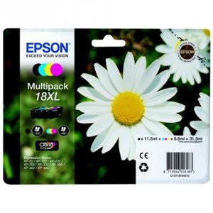 Epson oryginalny ink C13T18164022, T181640, 18XL, CMYK, 3x6,6/11,5ml, Expression Home XP-102, XP-402, XP-405, XP-302 C13T18164022