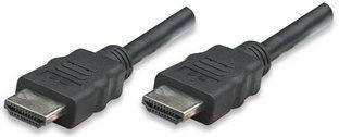 Manhattan HDMI - HDMI 1.4 Ethernet1 m czarny niklowane złącza (323192)