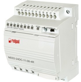 Relpol Przekaźnik programowalny 24V DC 8we 4wy z wyświetlaczem i klawiaturą NEED-24DC-11-08-4R 857736 0001-00001-20684