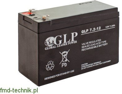 GLP Akumulator AGM GLOBAL LEADER POWER 7,2Ah 12V 7,2-12