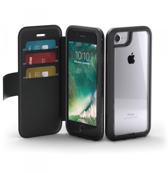 Griffin Survivor Adventure Wallet - Etui z klapką iPhone 7 / iPhone 6s / iPhone 6 z kieszeniami na karty (czarny) GB42781