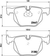 BREMBO Zestaw klocków hamulcowych, hamulce tarczowe P 06 029