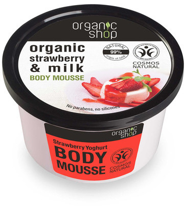 Organic Shop MUS DO CIAŁA TRUSKAWKOWY JOGURT 250ml