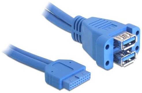 DeLock DeLOCK USB cable 3.0 Pinheader BU./2 X USB 3.0 A-BU. 82942 82942